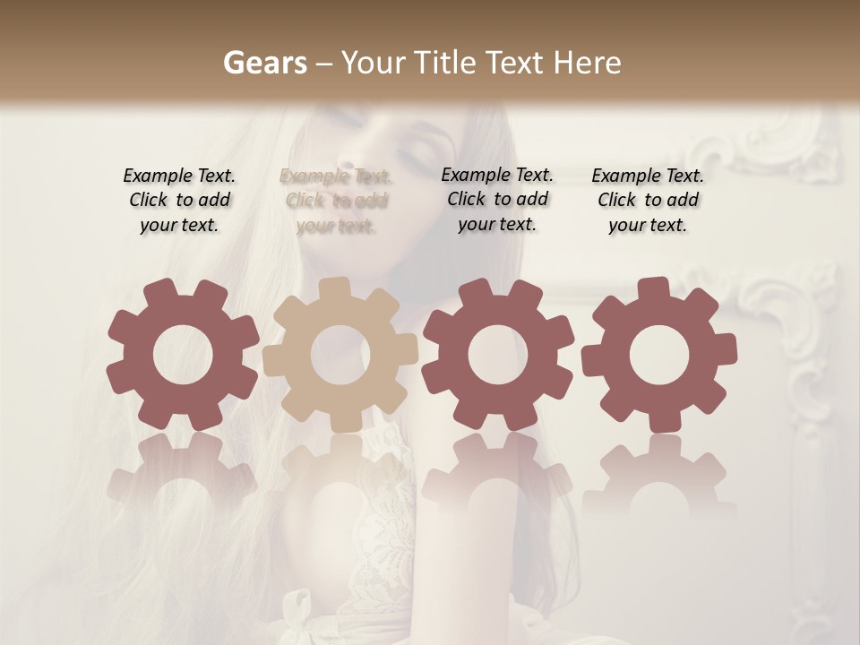 A Woman In Lingerie Posing For A Picture PowerPoint Template