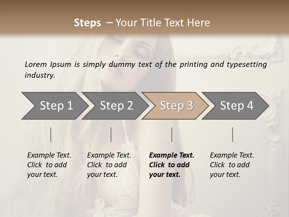 A Woman In Lingerie Posing For A Picture PowerPoint Template
