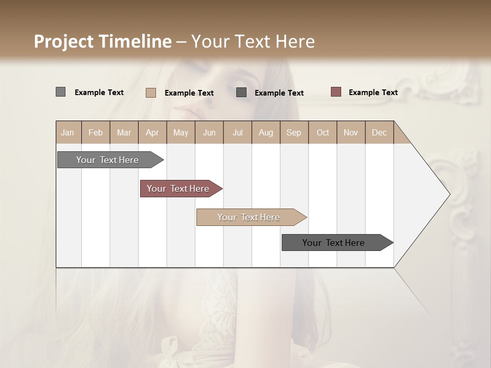 A Woman In Lingerie Posing For A Picture PowerPoint Template
