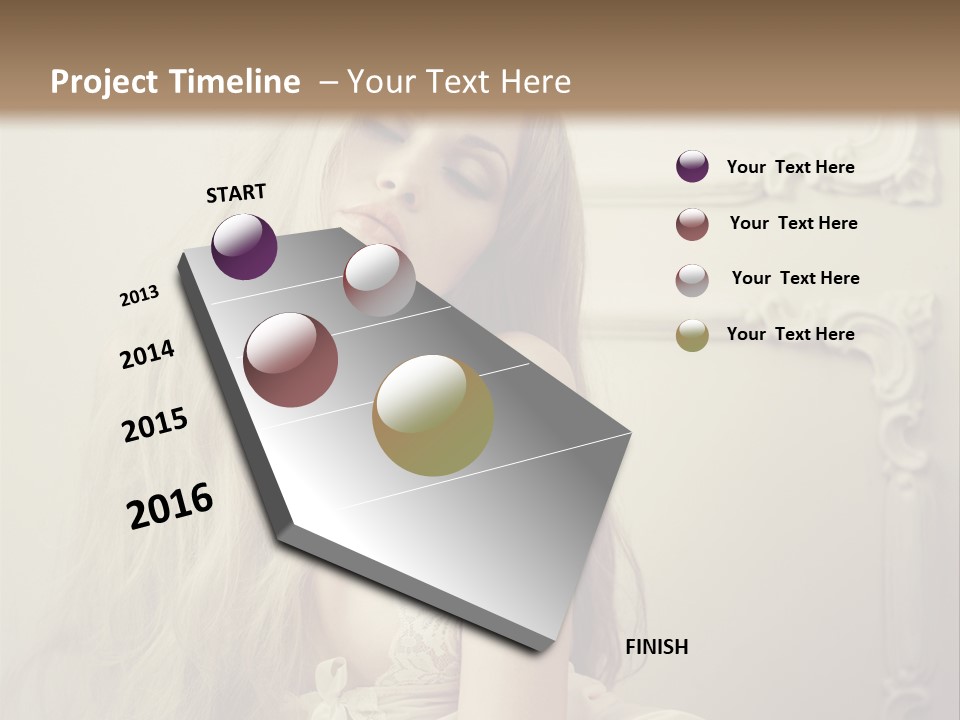 A Woman In Lingerie Posing For A Picture PowerPoint Template