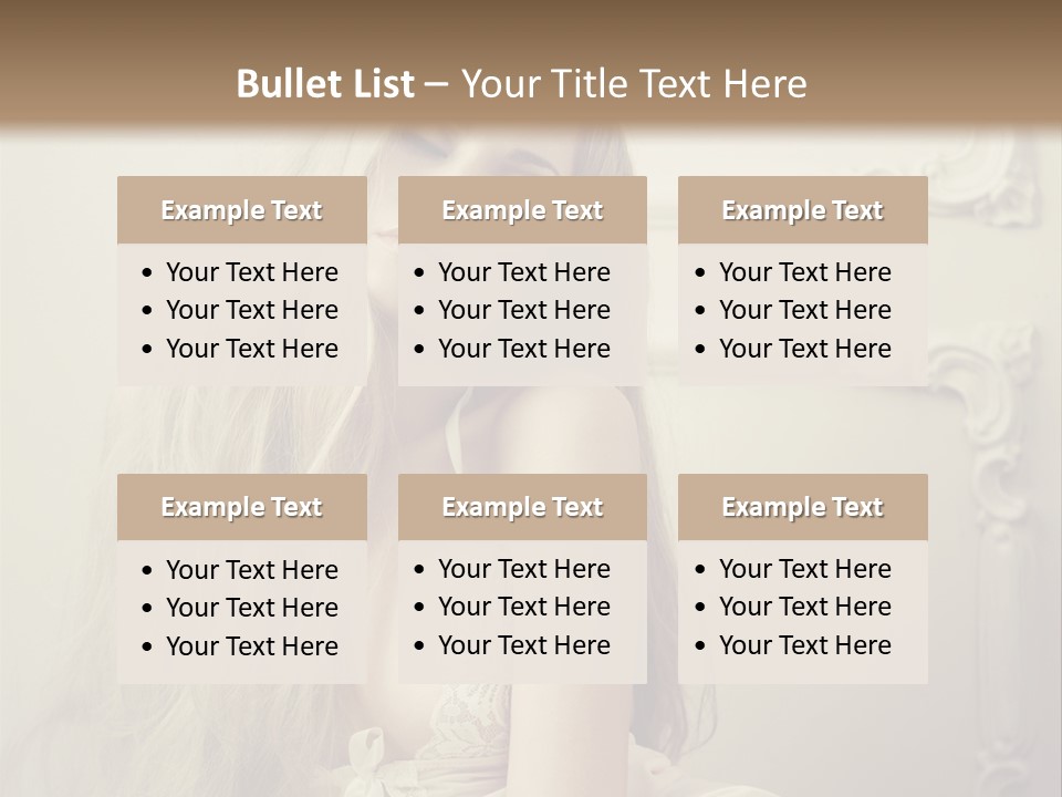 A Woman In Lingerie Posing For A Picture PowerPoint Template