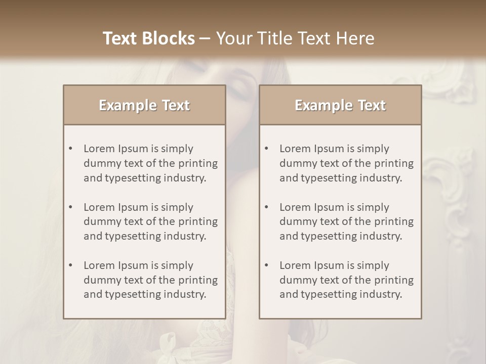 A Woman In Lingerie Posing For A Picture PowerPoint Template