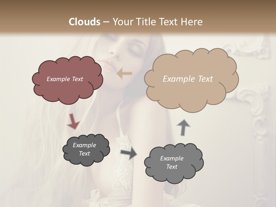 A Woman In Lingerie Posing For A Picture PowerPoint Template