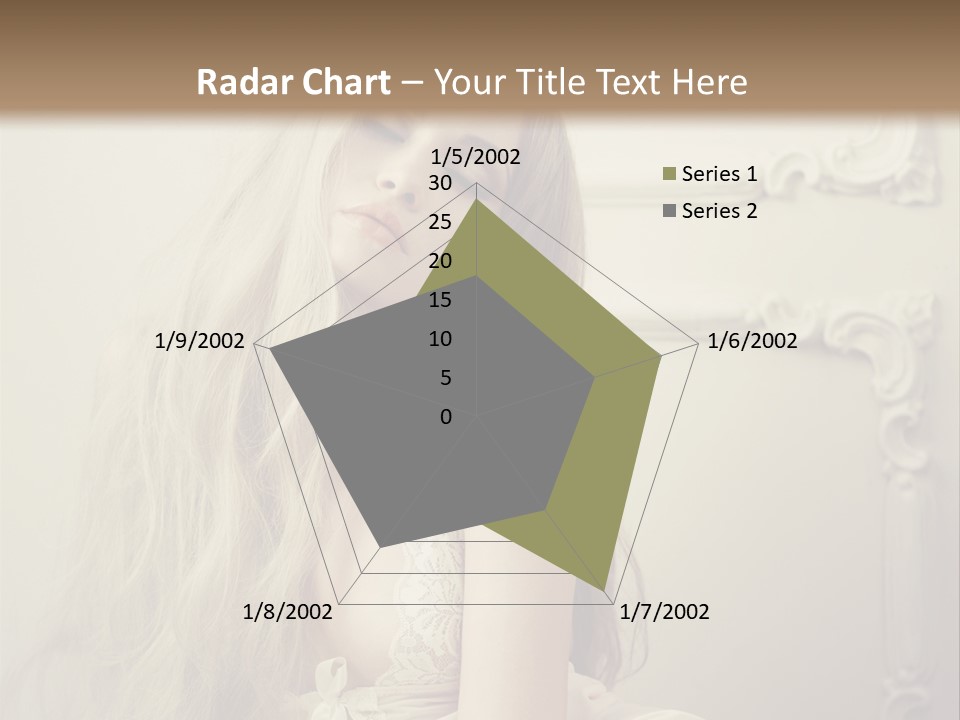A Woman In Lingerie Posing For A Picture PowerPoint Template