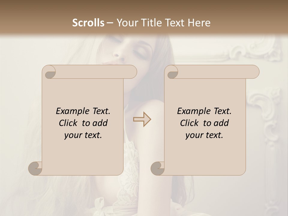 A Woman In Lingerie Posing For A Picture PowerPoint Template