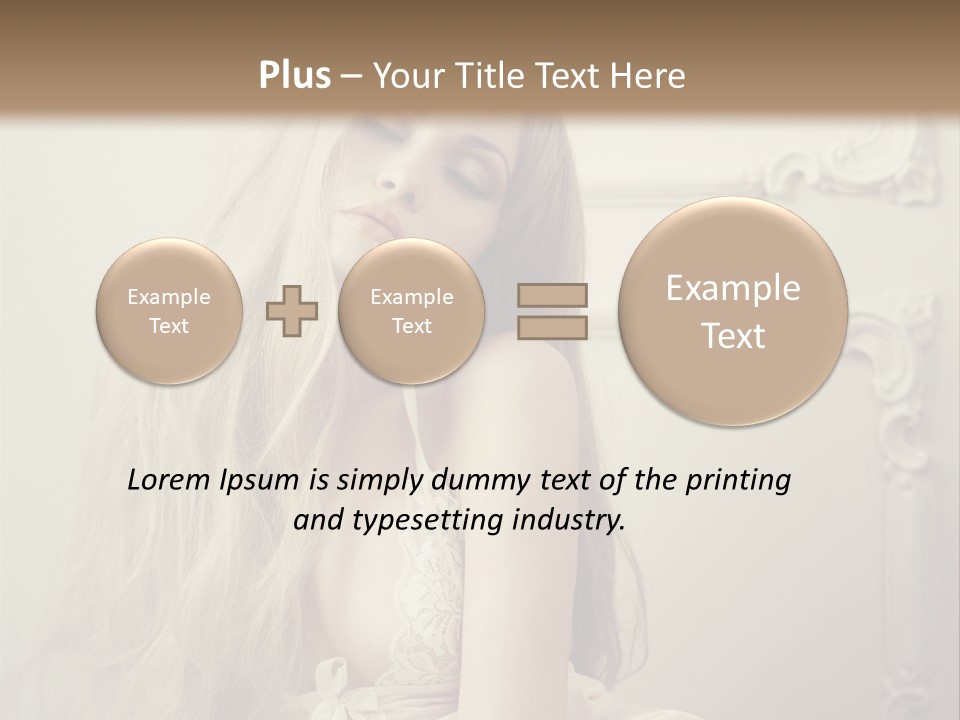 A Woman In Lingerie Posing For A Picture PowerPoint Template