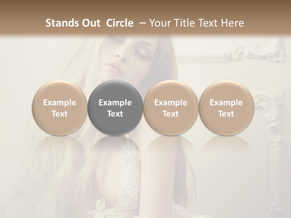 A Woman In Lingerie Posing For A Picture PowerPoint Template