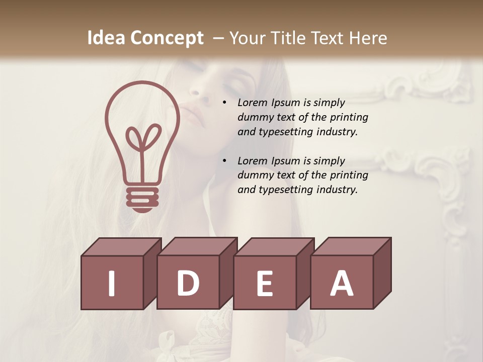 A Woman In Lingerie Posing For A Picture PowerPoint Template