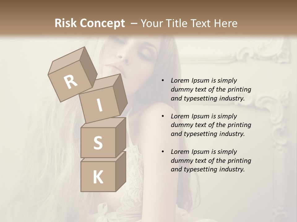 A Woman In Lingerie Posing For A Picture PowerPoint Template