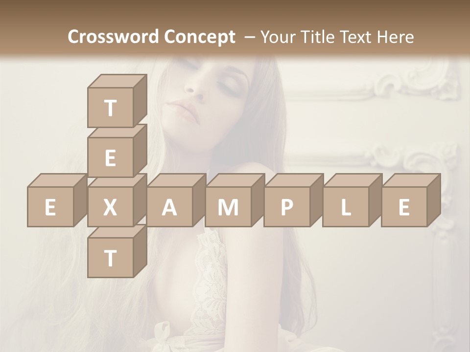 A Woman In Lingerie Posing For A Picture PowerPoint Template