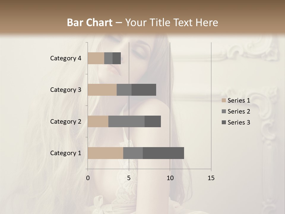 A Woman In Lingerie Posing For A Picture PowerPoint Template