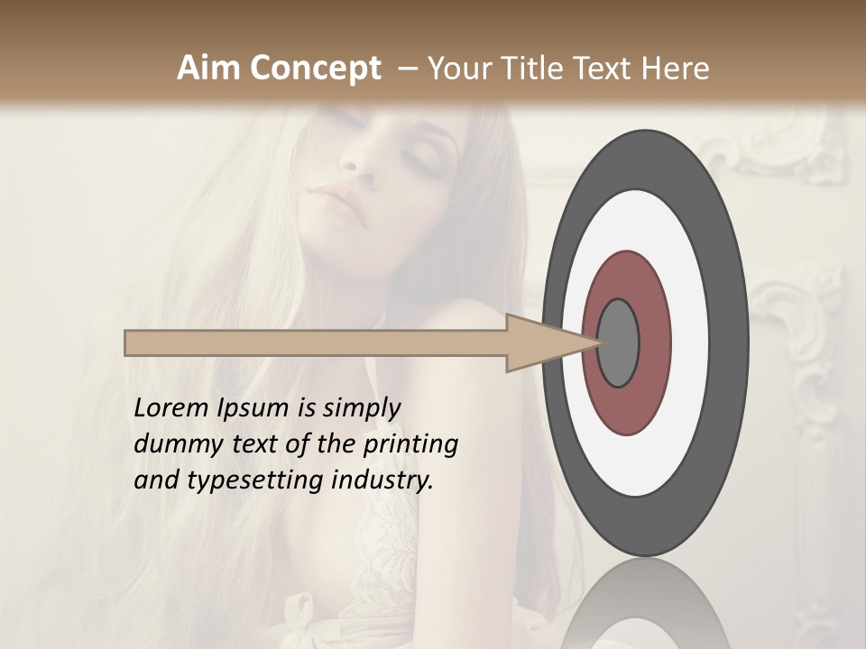 A Woman In Lingerie Posing For A Picture PowerPoint Template
