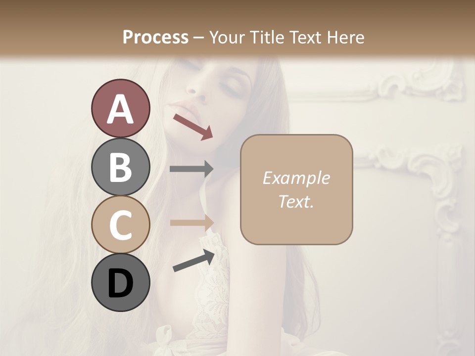 A Woman In Lingerie Posing For A Picture PowerPoint Template