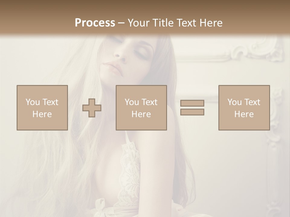 A Woman In Lingerie Posing For A Picture PowerPoint Template
