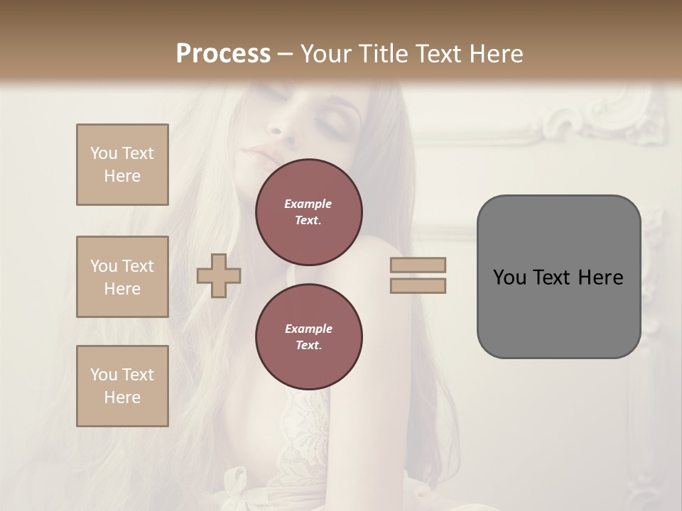 A Woman In Lingerie Posing For A Picture PowerPoint Template