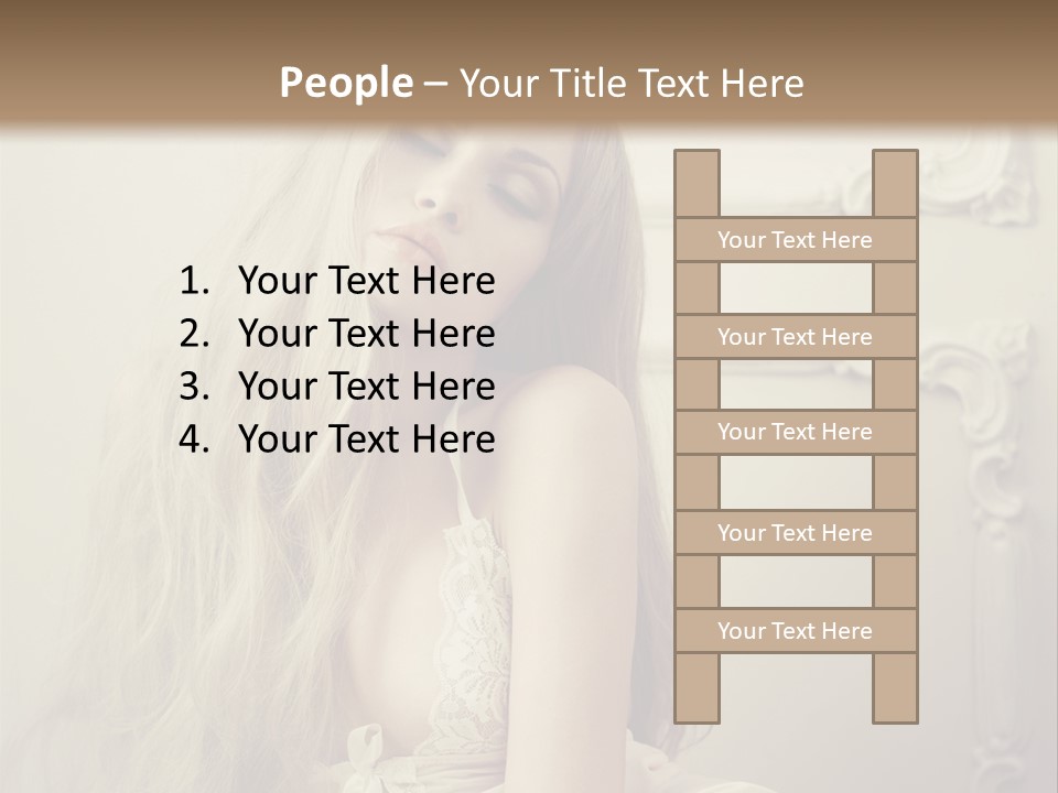 A Woman In Lingerie Posing For A Picture PowerPoint Template