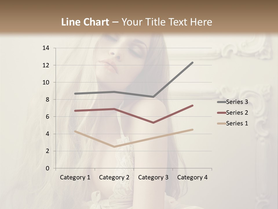A Woman In Lingerie Posing For A Picture PowerPoint Template