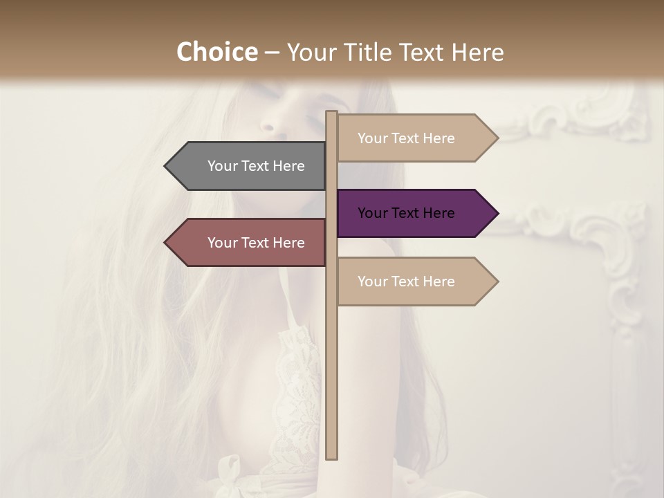A Woman In Lingerie Posing For A Picture PowerPoint Template