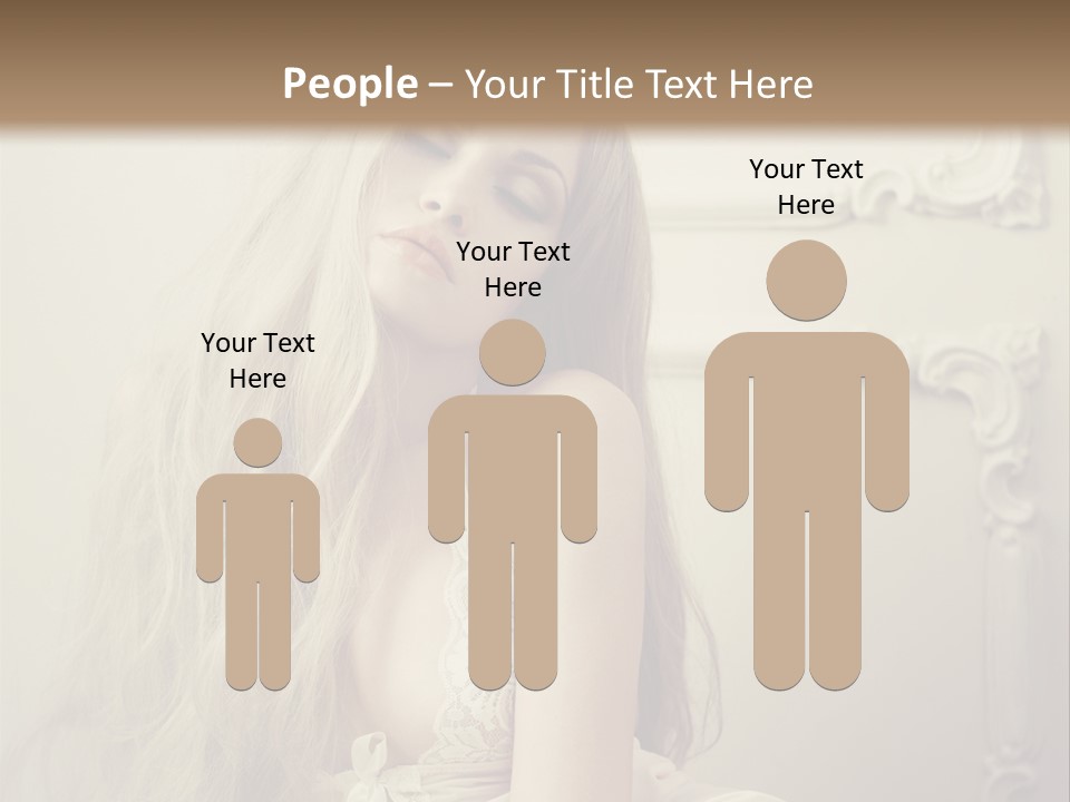 A Woman In Lingerie Posing For A Picture PowerPoint Template