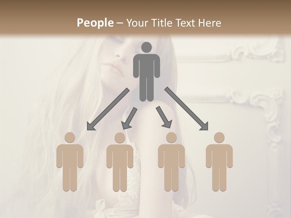 A Woman In Lingerie Posing For A Picture PowerPoint Template