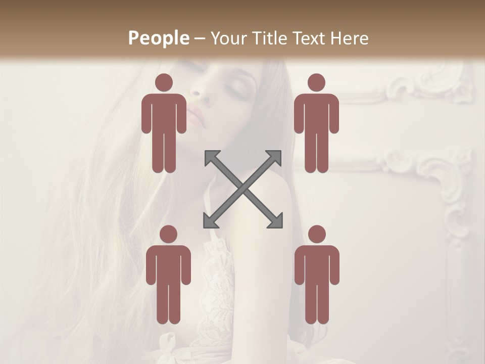 A Woman In Lingerie Posing For A Picture PowerPoint Template