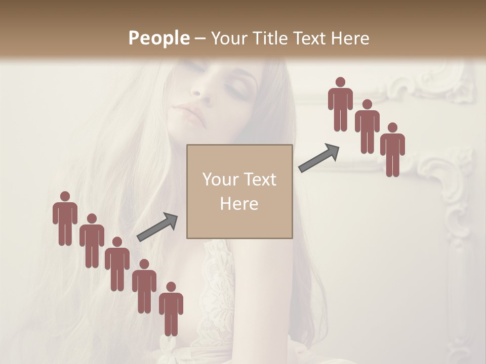 A Woman In Lingerie Posing For A Picture PowerPoint Template