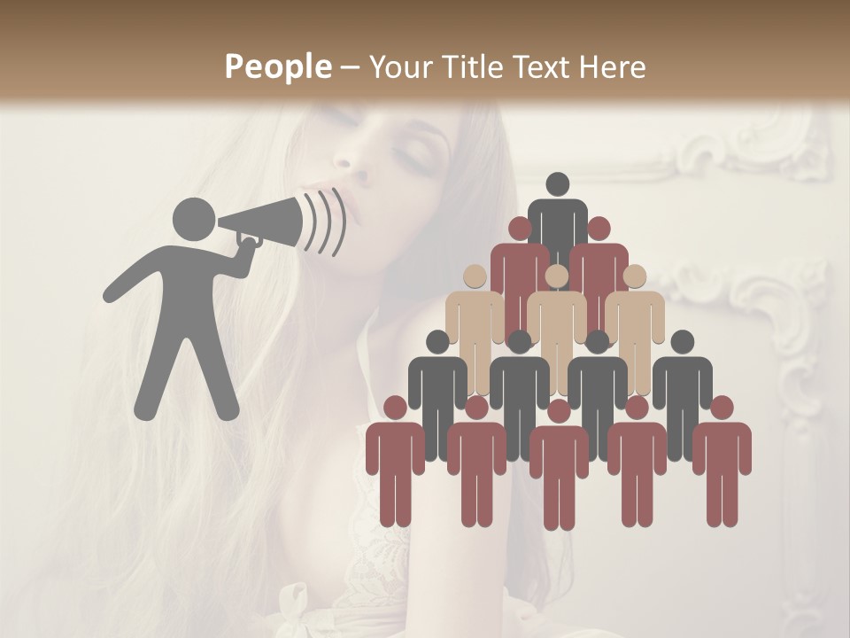 A Woman In Lingerie Posing For A Picture PowerPoint Template