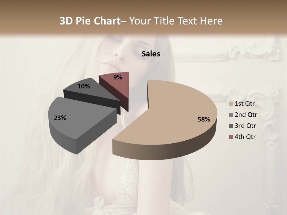 A Woman In Lingerie Posing For A Picture PowerPoint Template