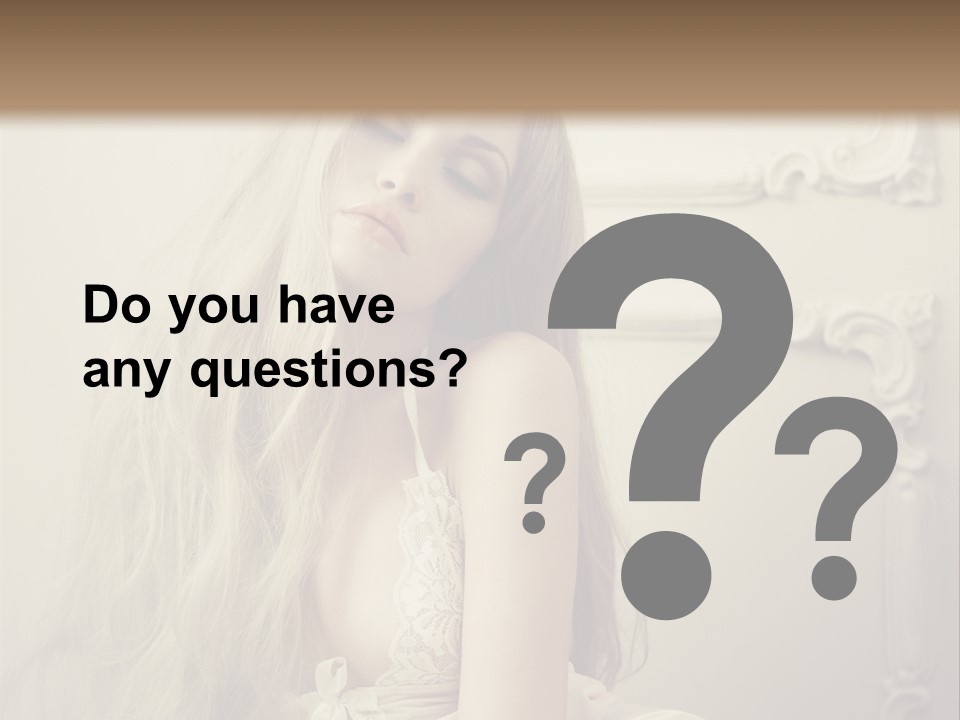 A Woman In Lingerie Posing For A Picture PowerPoint Template