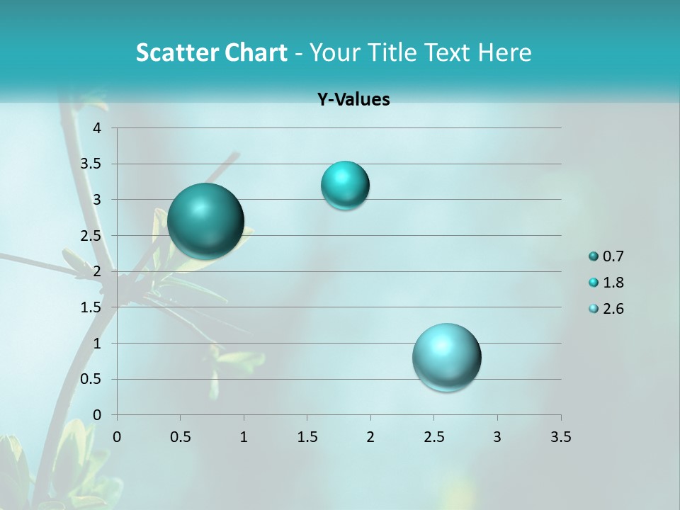 A Tree Branch With Green Leaves On It PowerPoint Template