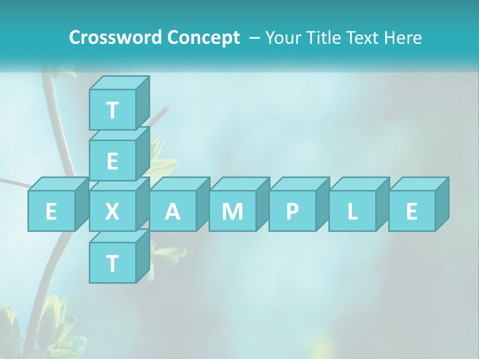 A Tree Branch With Green Leaves On It PowerPoint Template