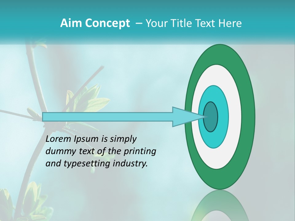 A Tree Branch With Green Leaves On It PowerPoint Template