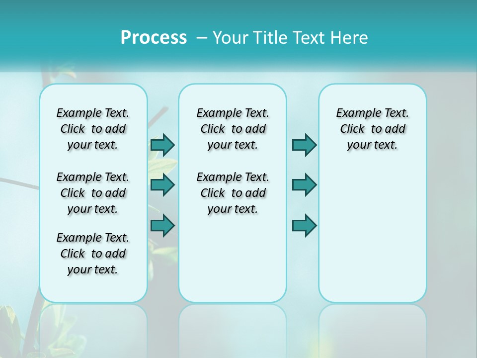 A Tree Branch With Green Leaves On It PowerPoint Template