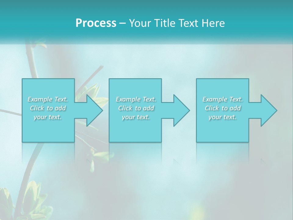 A Tree Branch With Green Leaves On It PowerPoint Template