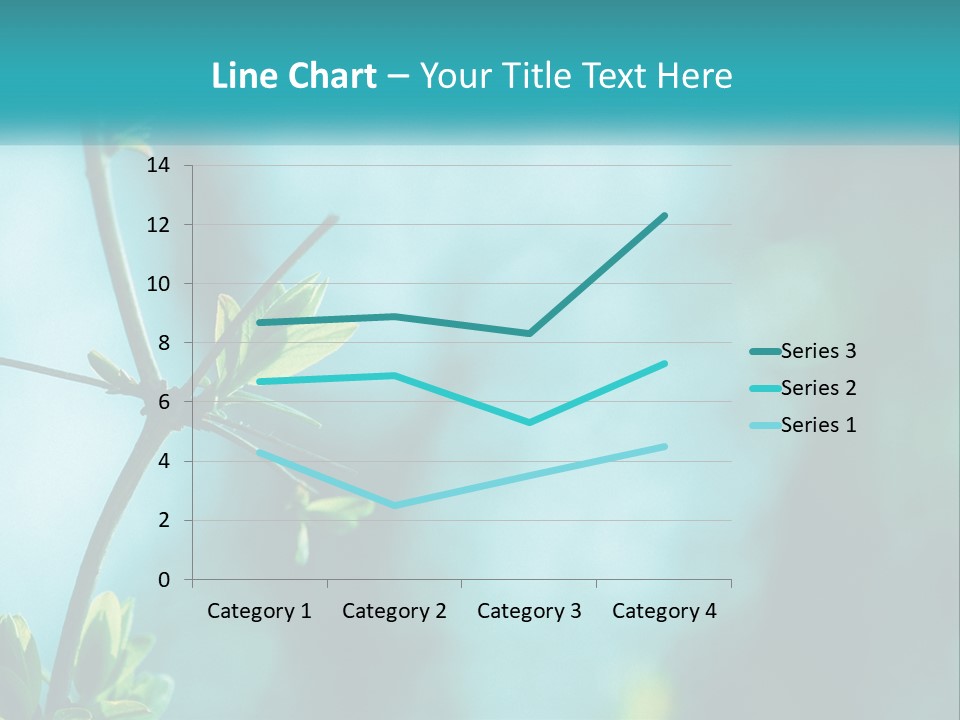 A Tree Branch With Green Leaves On It PowerPoint Template