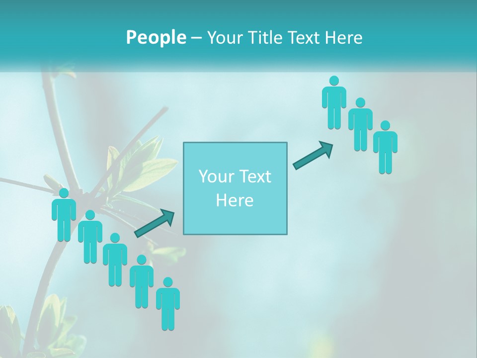 A Tree Branch With Green Leaves On It PowerPoint Template
