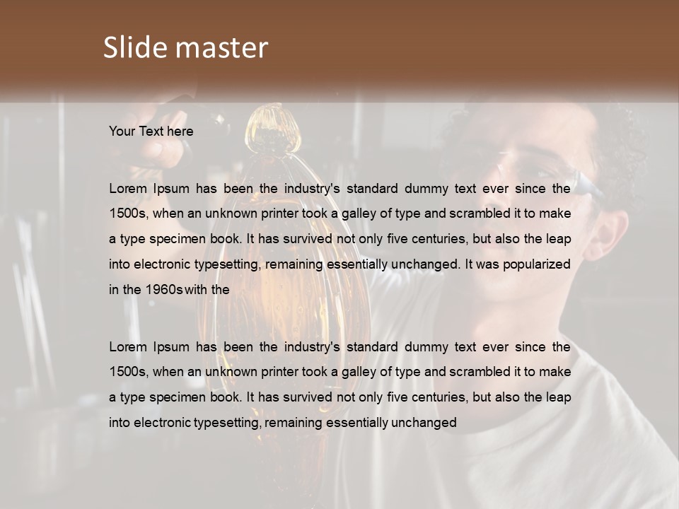 A Man Holding A Bottle Of Oil In His Hand PowerPoint Template