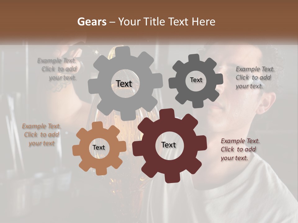 A Man Holding A Bottle Of Oil In His Hand PowerPoint Template