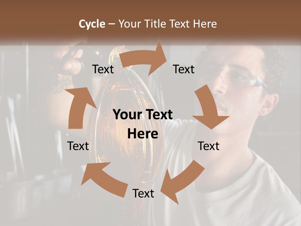 A Man Holding A Bottle Of Oil In His Hand PowerPoint Template