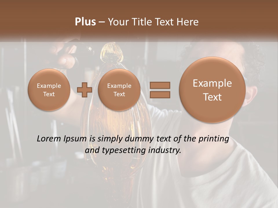 A Man Holding A Bottle Of Oil In His Hand PowerPoint Template