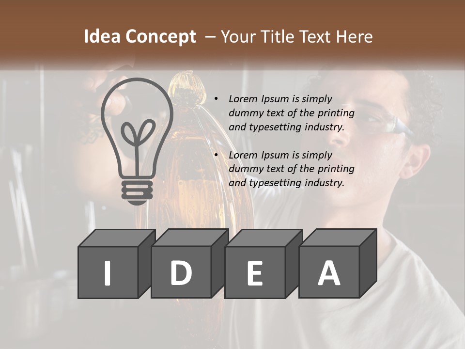 A Man Holding A Bottle Of Oil In His Hand PowerPoint Template
