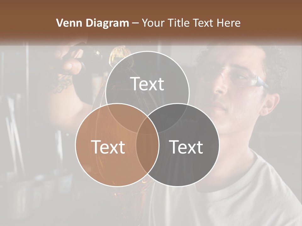 A Man Holding A Bottle Of Oil In His Hand PowerPoint Template