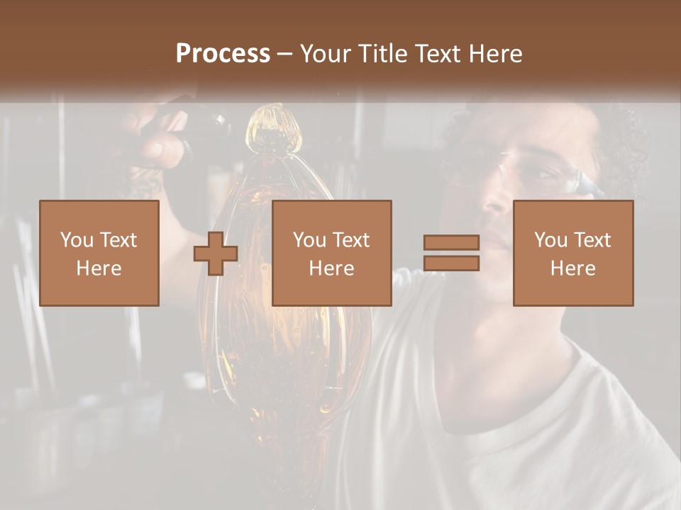 A Man Holding A Bottle Of Oil In His Hand PowerPoint Template