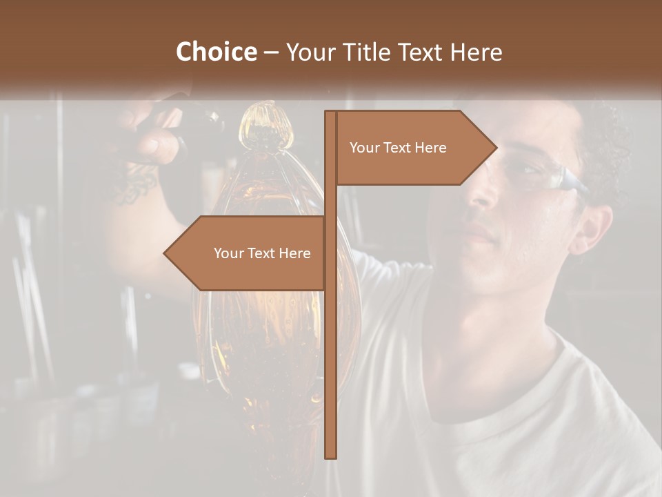A Man Holding A Bottle Of Oil In His Hand PowerPoint Template