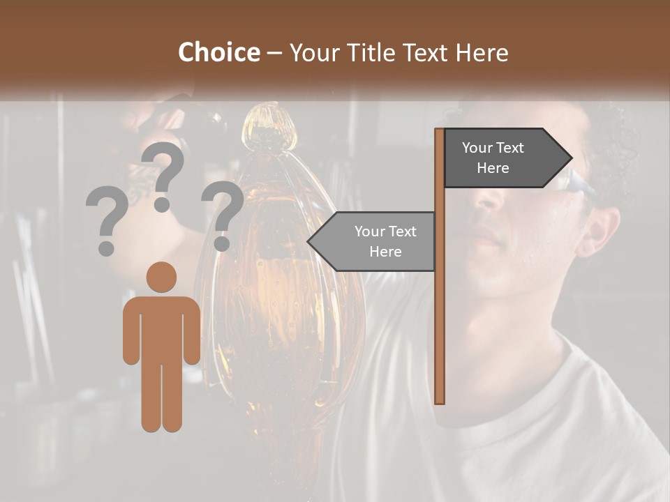 A Man Holding A Bottle Of Oil In His Hand PowerPoint Template