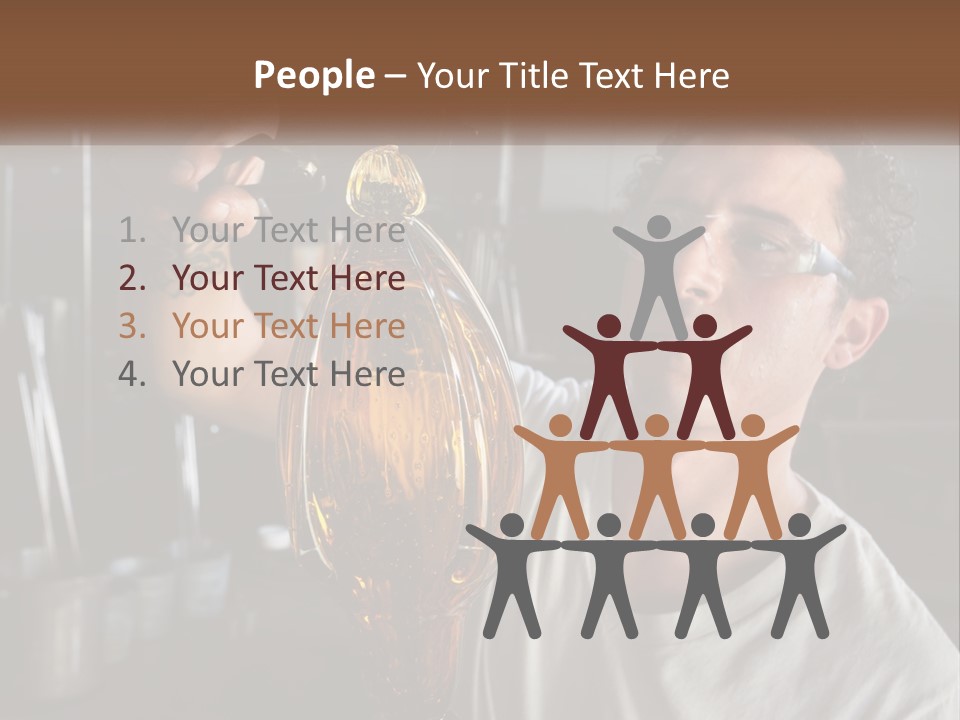 A Man Holding A Bottle Of Oil In His Hand PowerPoint Template