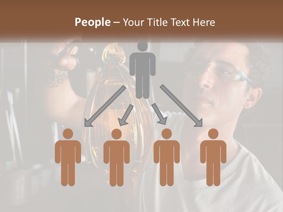 A Man Holding A Bottle Of Oil In His Hand PowerPoint Template