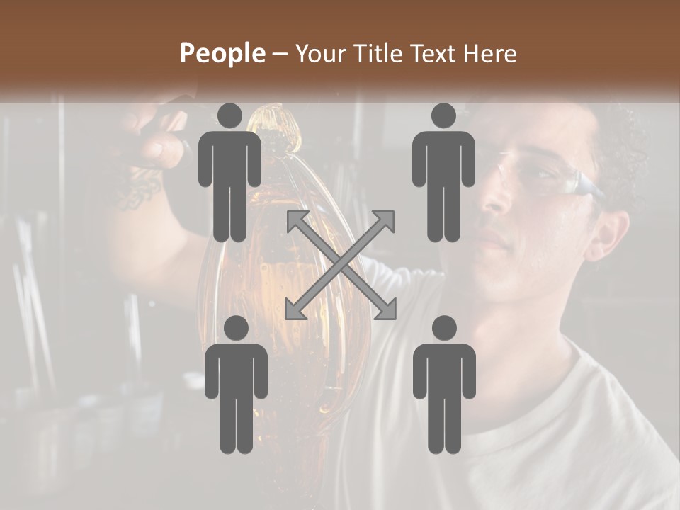 A Man Holding A Bottle Of Oil In His Hand PowerPoint Template
