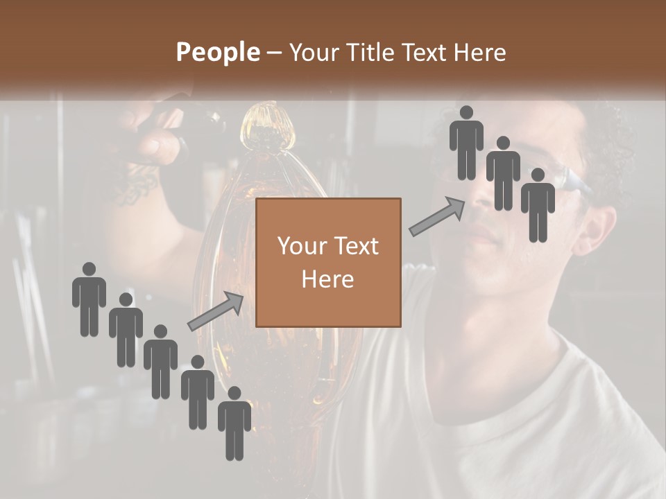 A Man Holding A Bottle Of Oil In His Hand PowerPoint Template