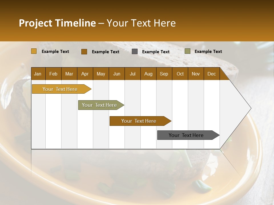 A Yellow Plate Topped With A Sandwich Covered In Cheese And Green Onions PowerPoint Template